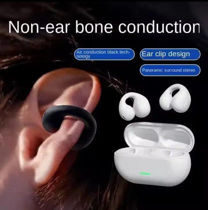 AURICULARES DE CONDUCCION OSEA SIN INSERTAR EN EL OIDO - DISEÑO CLIP ERGONOMICO Y SONIDO ENVOLVENTE