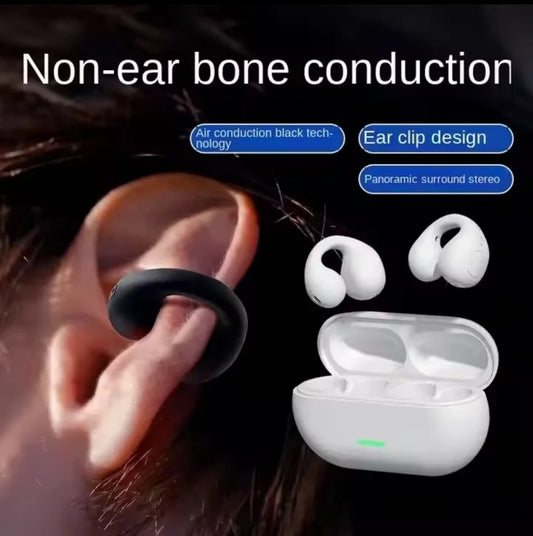 AURICULARES DE CONDUCCION OSEA SIN INSERTAR EN EL OIDO - DISEÑO CLIP ERGONOMICO Y SONIDO ENVOLVENTE